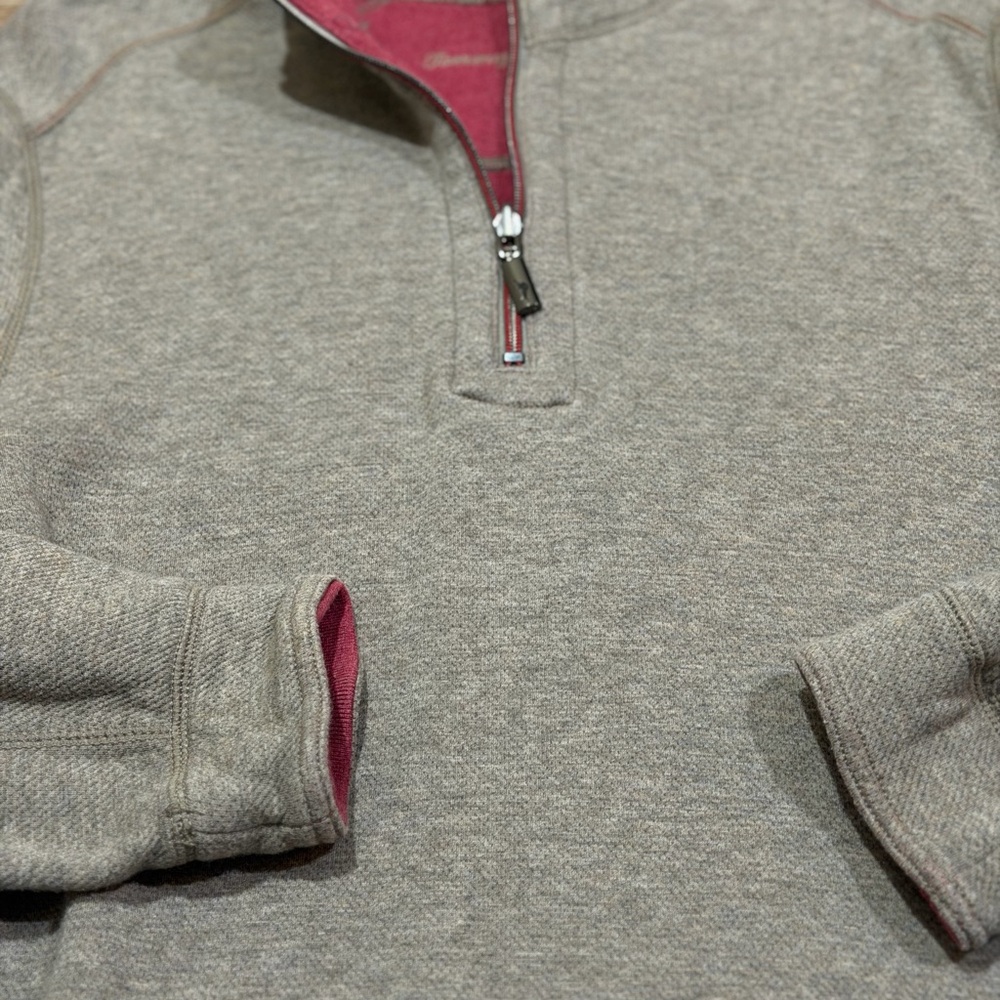Tommy Bahama Reversible Quarter-Zip Pullover - Picture 2 of 7